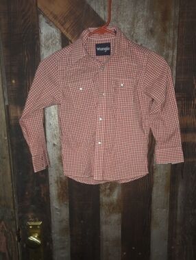 Wrangler Red Gingham Button-Down Shirt